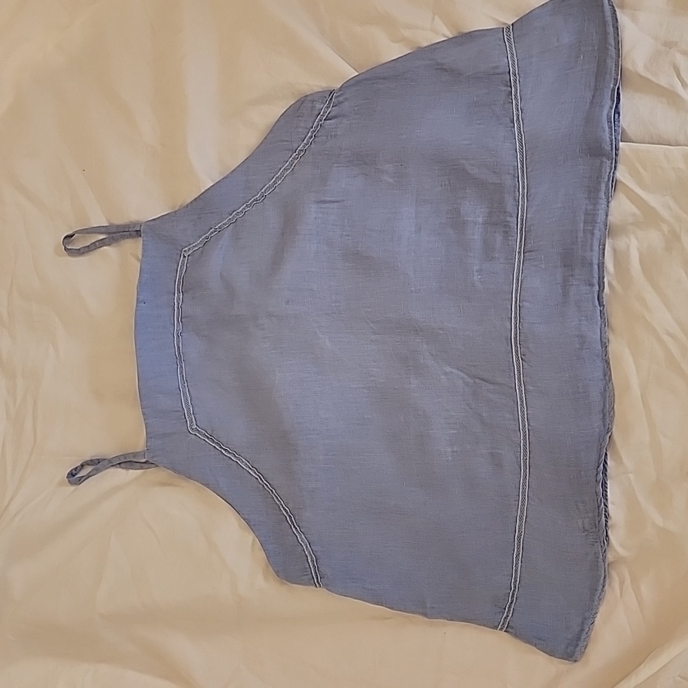 Zara pale blue linen top. Size M